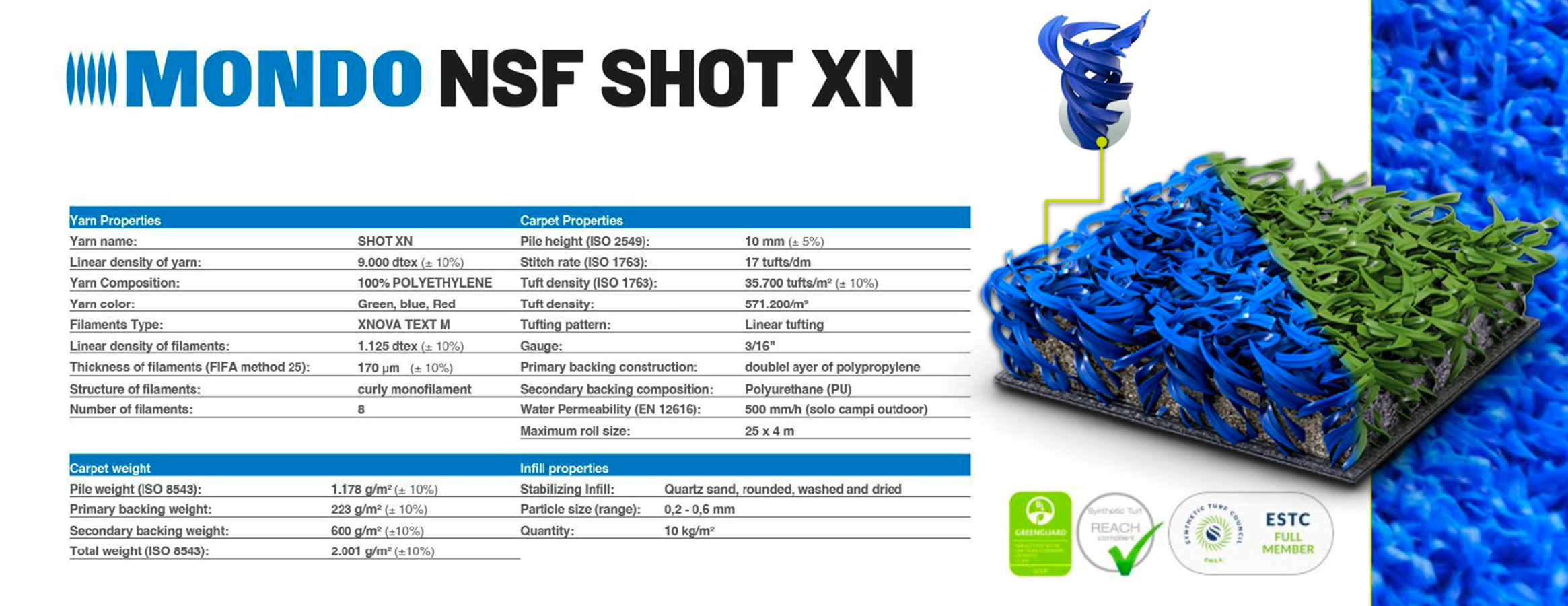 Mondoturf NSF SHOT XN